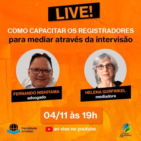 IRTDPJBrasil e Faculdade Arnaldo realizam live sobre mediação no dia 4 de novembro