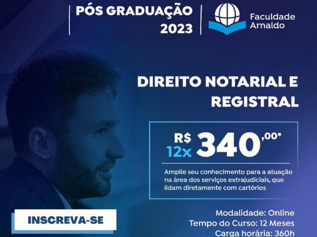 Curso de pós graduação em Direito Notarial e Registral, na modalidade EAD