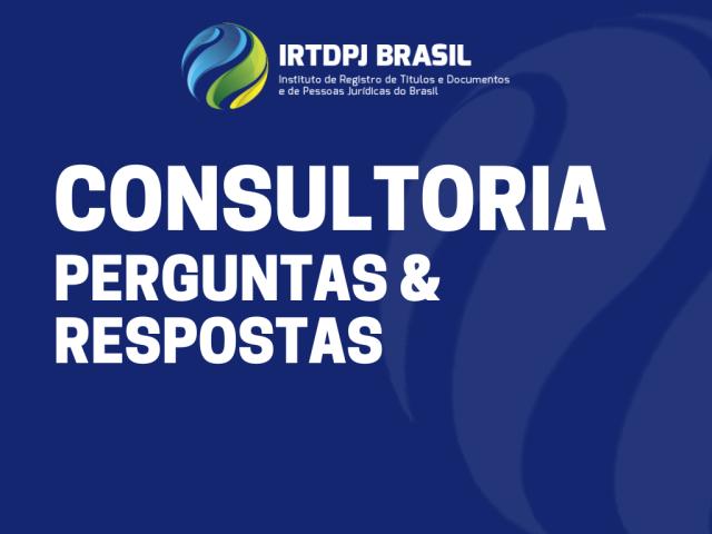 Consultoria do IRTDPJBrasil - Abertura de Filial.