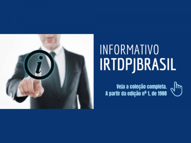 Informativo do IRTDPJBrasil ganha versão eletrônica