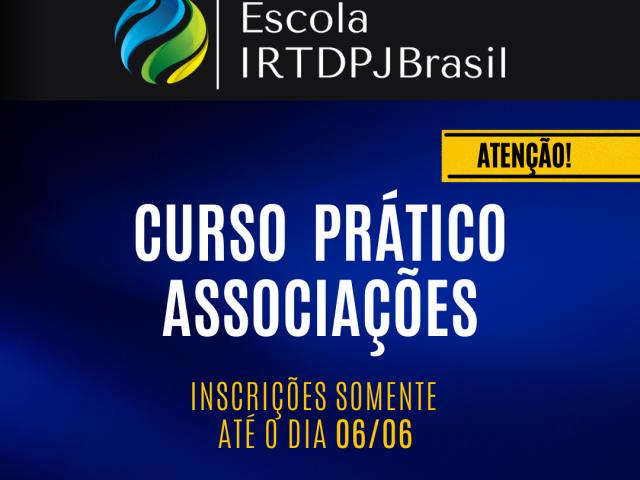 Últimos dias para se inscrever no curso prático sobre Associações
