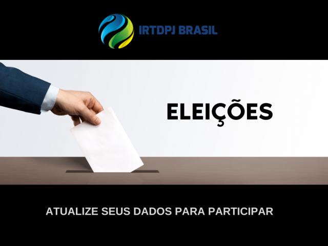 Eleições IRTDPJBrasil: prazo para inscrição de chapas vai até o dia 30 de setembro 